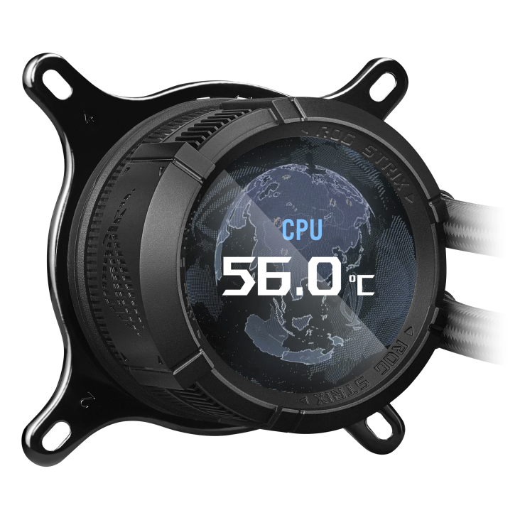 ASUS ROG STRIX LC III 360 ARGB LCD BLACK/WHITE EDITION CPU Liquid Cooler, 2.1" Full Color IPS LCD, Intel: LGA1700,1200,115x, AMD: AM5,AM4, 6 Yrs Wty