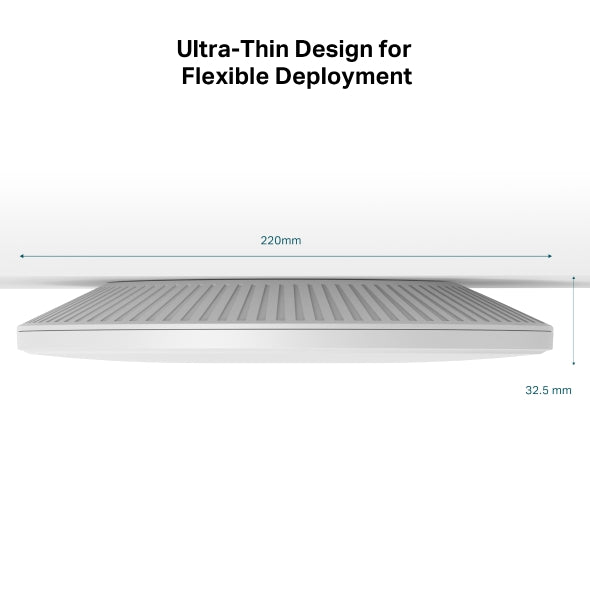 TP-LINK EAP772 BE11000 Ceiling Mount Tri-Band Wi-Fi 7 Wireless Access Point 1× 2.5G Port