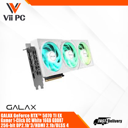 GALAX GeForce RTX™ 5070 Ti EX Gamer 1-Click OC White 16GB GDDR7 256-bit DP2.1b*3/HDMI 2.1b/DLSS 4