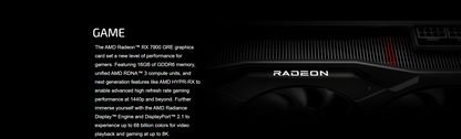 ASROCK AMD RADEON RX 7900 GRE Challenger Series 16GB OC GDDR6 Graphics Card (3 Year Warranty)