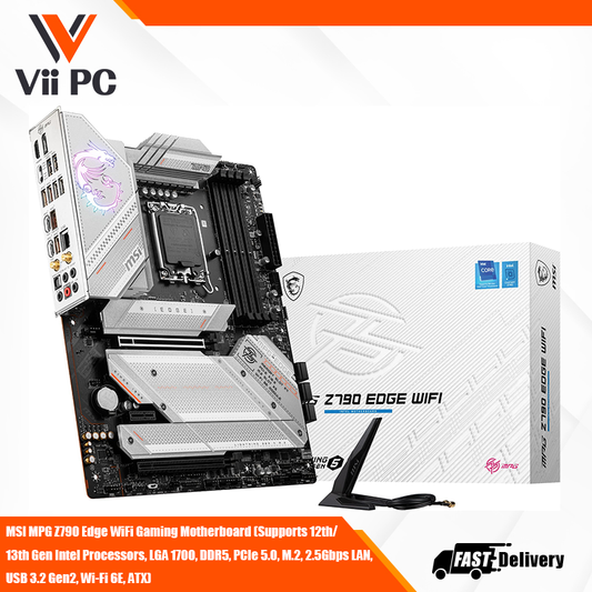 MSI MPG Z790 Edge WiFi Gaming Motherboard (Supports 12th/13th Gen Intel Processors, LGA 1700, DDR5, PCIe 5.0, M.2, 2.5Gbps LAN, USB 3.2 Gen2, Wi-Fi 6E, ATX)