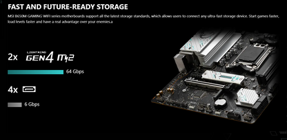 MSI B650M GAMING WIFI Socket AM5 2x M.2 Motherboard