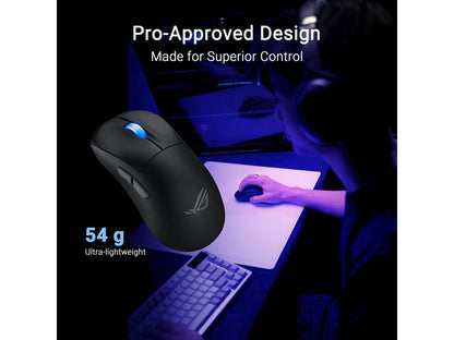 ASUS ROG Keris II Ace Wireless Gaming Mouse - 54 g, ROG AimPoint Pro 42000 DPI, AURA Sync, Tri-mode Connectivity