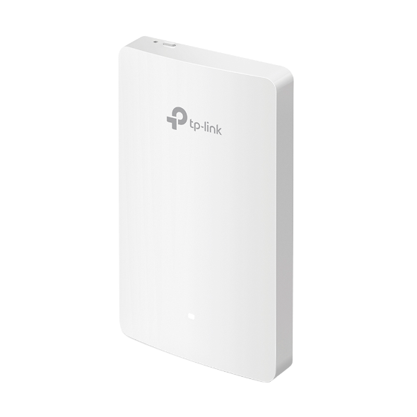 TP-LINK EAP235-Wall Omada AC1200 Wireless MU-MIMO Wi-Fi 6 Dual Band Wall Plate Access Point 4Gx Ports, Cloud Access, Omada App, PoE Supported