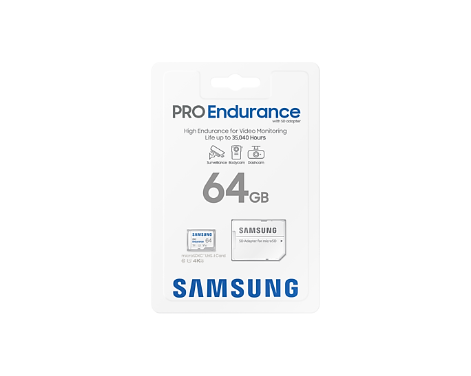SAMSUNG PRO Endurance microSDXC Memory Card with Adapter 32GB/64GB/128GB/256GB Card up to 200MB/s Read, compatible to UHS-I