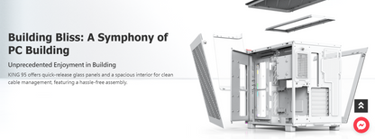 Montech KING 95 WHITE Tempered Glass ATX Middle Tower Case (Dynamic Duo Airflow Modes)