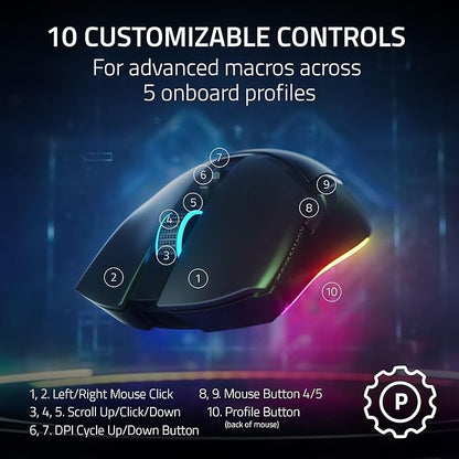 Razer Cobra Pro - Customizable Wireless Gaming Mouse with Razer Chroma™ RGB (Black/White)