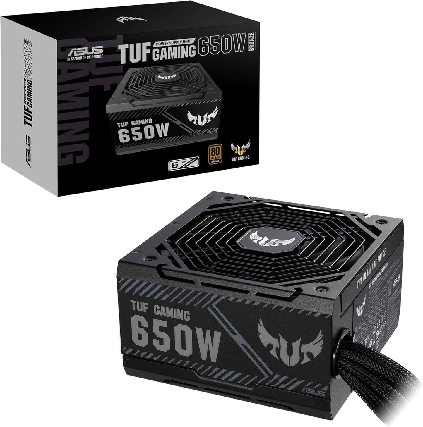 ASUS TUF Gaming 650W ATX12V 80 Plus Bronze Power Supply, TUF-GAMING-650B - Black (6 Years Warranty)