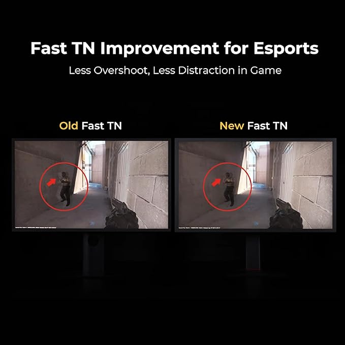 BenQ ZOWIE XL2546X 24.5" Fast TN 240Hz DyAc™ 2 Gaming Monitor for Esports | Motion Clarity DyAc™2 | 1080p | XL Setting to Share | S Switch | Adjustable Height & Tilt, Black