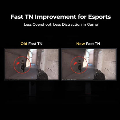 BenQ ZOWIE XL2546X 24.5" Fast TN 240Hz DyAc™ 2 Gaming Monitor for Esports | Motion Clarity DyAc™2 | 1080p | XL Setting to Share | S Switch | Adjustable Height & Tilt, Black