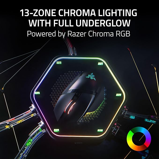 Razer Basilisk V3 Pro - Customizable Wireless Gaming Mouse with Razer HyperScroll Tilt Wheel (Black/White)