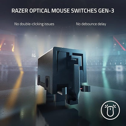 Razer DeathAdder V3 Pro - Ultra-lightweight Ergonomic Wireless Esports Gaming Mouse for Pro Esports - Classic Base/1000Hz (Black/White)