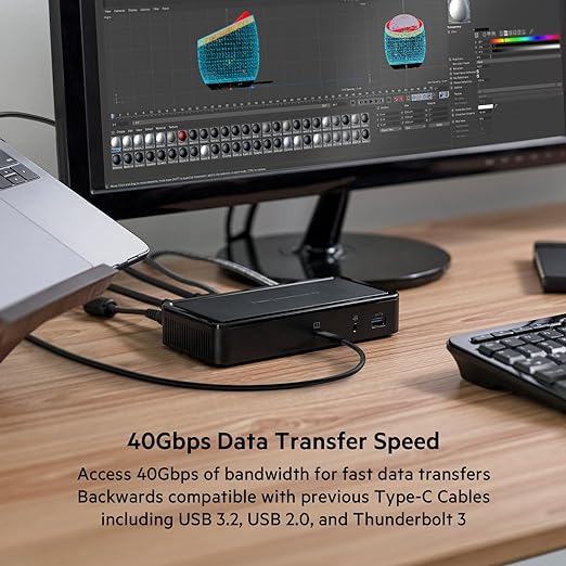 Belkin CONNECT Thunderbolt 4 Cable 1.0m (Black) - 100W, 40Gbps, USB4 Compliant