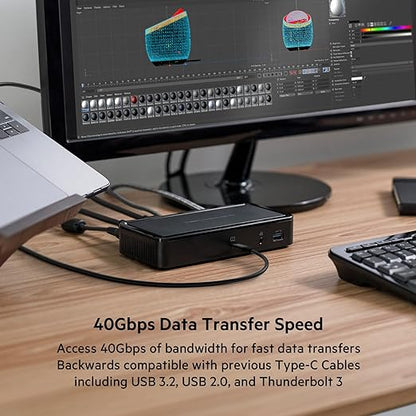 Belkin CONNECT Thunderbolt 4 Cable 1.0m (Black) - 100W, 40Gbps, USB4 Compliant