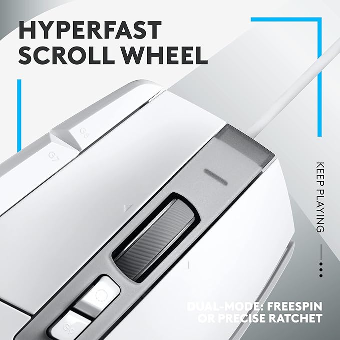 LOGITECH G502 X Wired Gaming Mouse (White)
