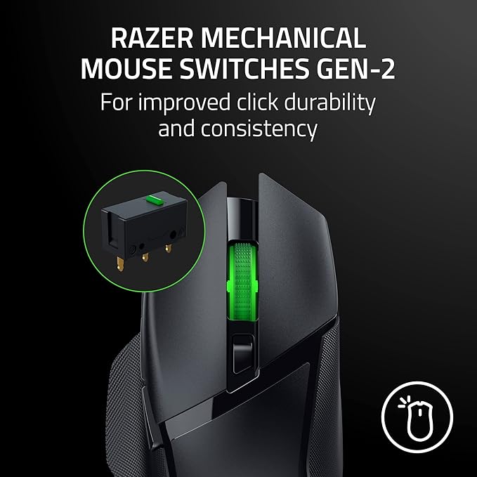 Razer Basilisk V3 X HyperSpeed Customizable Wireless Gaming Mouse with RGB Lighting