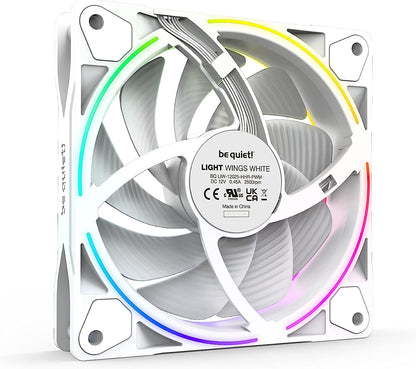 be quiet! Light Wings White 120mm PWM high-Speed Triple Pack, Premium ARGB Cooling Fan, 4-Pin - BL101