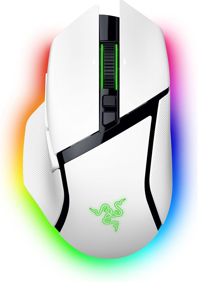 Razer Basilisk V3 Pro - Customizable Wireless Gaming Mouse with Razer HyperScroll Tilt Wheel (Black/White)