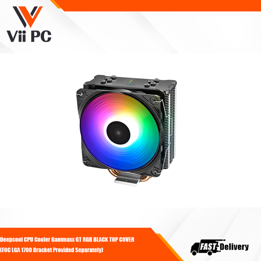 Deepcool CPU Cooler Gammaxx GT RGB BLACK TOP COVER (FOC LGA 1700 Bracket Provided Separately)