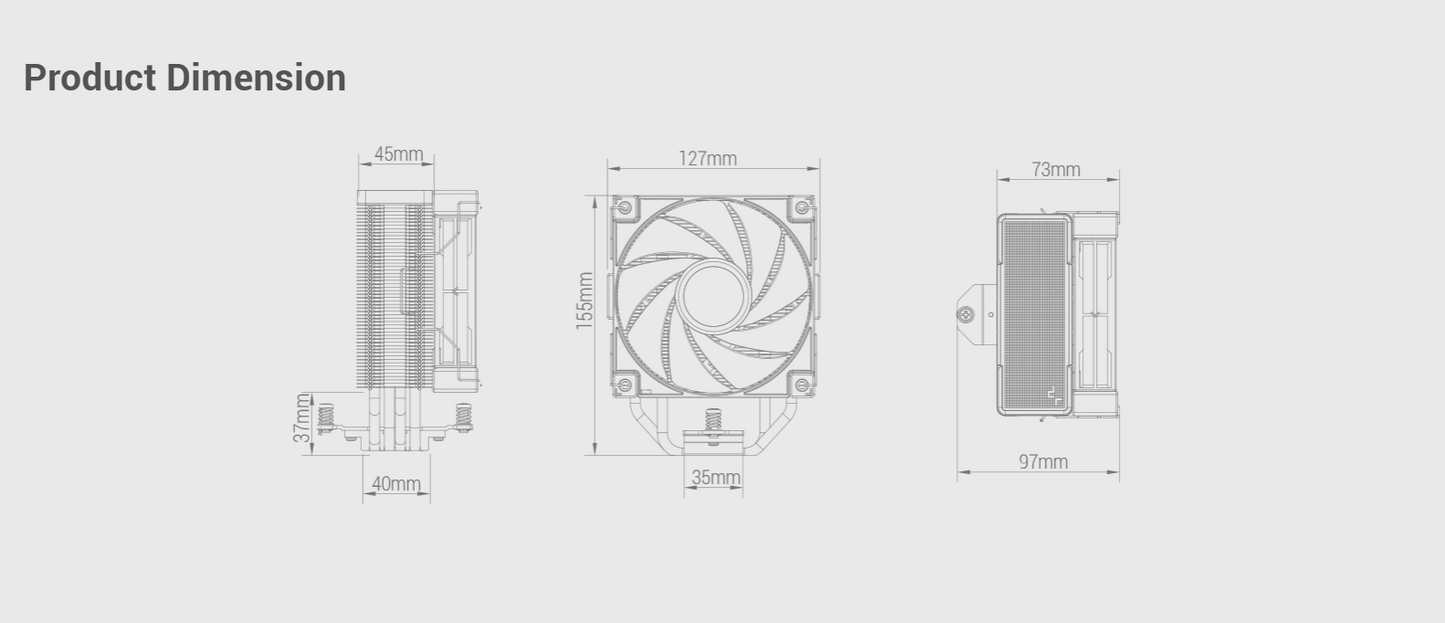 DeepCool AK400 PINK LIMITED CPU Cooler - 4 x 6mm Heatpipe Tower Cooler, Fluid Dynamic Bearing Fan, 220W TDP