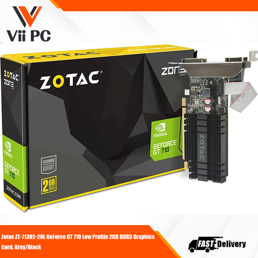Zotac GeForce GT 710 Low Profile 2GB DDR3 Graphics Card (Grey/Black)