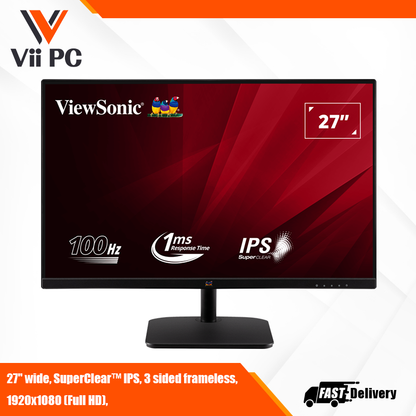 ViewSonic VA2732-H 27” SuperClear® IPS Monitor, HDMI VGA, Full HD 1080p, 75Hz