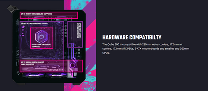 COOLER MASTER QUBE 500 FLATPACK QUBE Series ATX MID TOWER BLACK & WHITE EDITION CASE