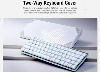 ASUS ROG Falchion RX Low Profile 65% Compact Wireless Gaming Keyboard with Optical Switches/Speed Nova/Omni Receiver/Tri-mode Connection/Window & MacOS support - BLUE OR RED SWITCHES