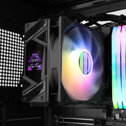 Thermalright Assassin Spirit 120 Vision ARGB CPU Air Cooler - Dual 120mm Fans, High Performance, Socket supported AMD and Intel (Black/White)