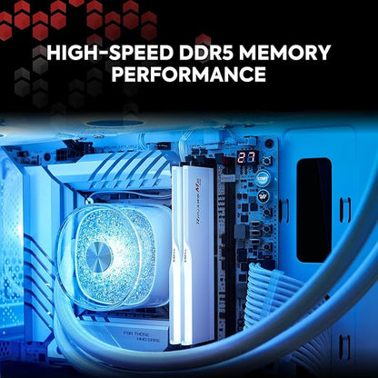 G.SKILL RIPJAWS M5 Series (Intel XMP 3.0) DDR5 RAM 32GB (2x16GB) 5600MT/s CL30-36-36-89 / 1.25V / Desktop Computer Memory UDIMM - Matte Black/White (F5-5600J3036D16GX2-RM5RK)
