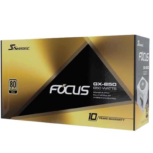 Seasonic FOCUS GX 750 850 1000 (750W/850W/1000W) WHITE EDITION ATX 3.0 Plus® GOLD Certified/Fully Modular/Hybird Silent Fan/140mm Depth/PCI-E GEN 5.0 (10 Years Warranty)