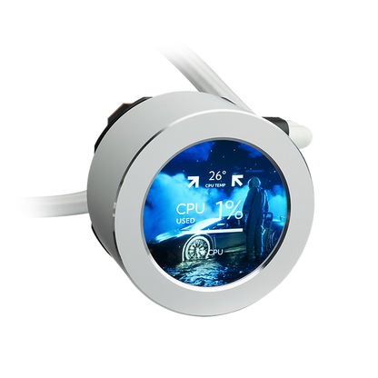 TECWARE ECLIPSE 240 LCD AIO Liquid CPU Cooler (Black/White)