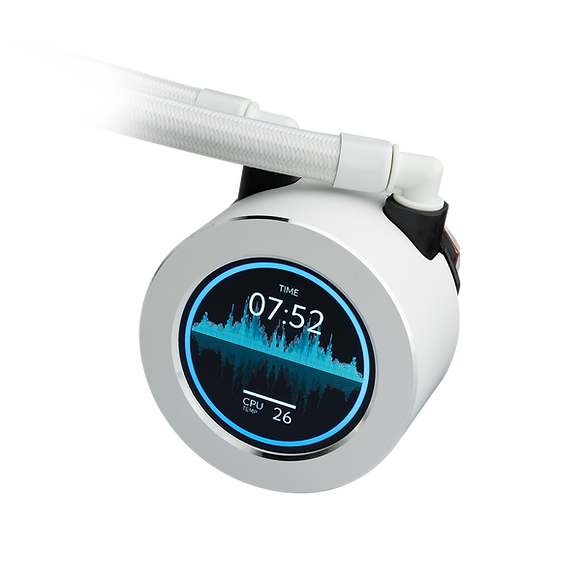 TECWARE ECLIPSE 240 LCD AIO Liquid CPU Cooler (Black/White)