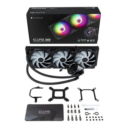 TECWARE ECLIPSE 360 LCD AIO Liquid CPU Cooler Black/White