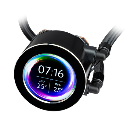 TECWARE ECLIPSE 240 LCD AIO Liquid CPU Cooler (Black/White)