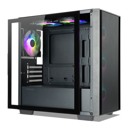 Tecware Nexus Air M3 MATX Case, w/ 6 x ARGB Fans (Black)