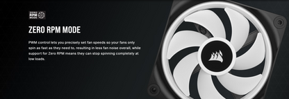 CORSAIR iCUE LINK QX120 RGB BLACK/WHITE, 120mm Magnetic Dome RGB Fan, Starter Kit (Triple Fan Kit)