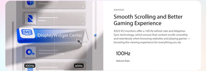 ASUS VU249CFE-M Eye Care 24" (23.8" viewable) FHD(1920x1080), IPS, 100 Hz, IPS, Adaptive-Sync, 15W PD Gaming Monitor