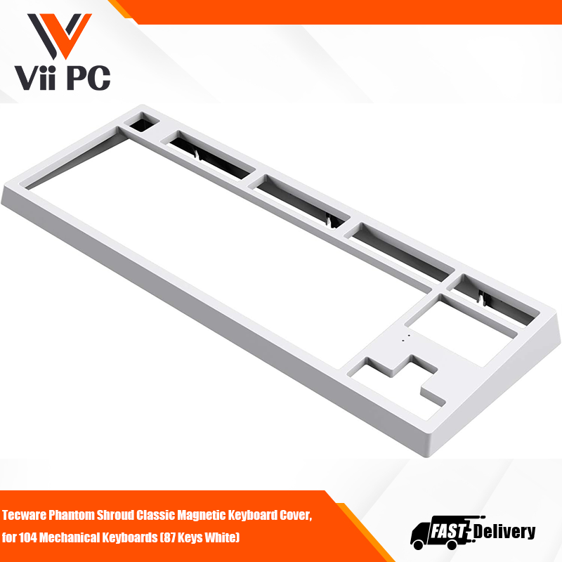 TECWARE Phantom Shroud Classic Magnetic Keyboard Cover, for 104 Mechanical Keyboards (87 Keys White)