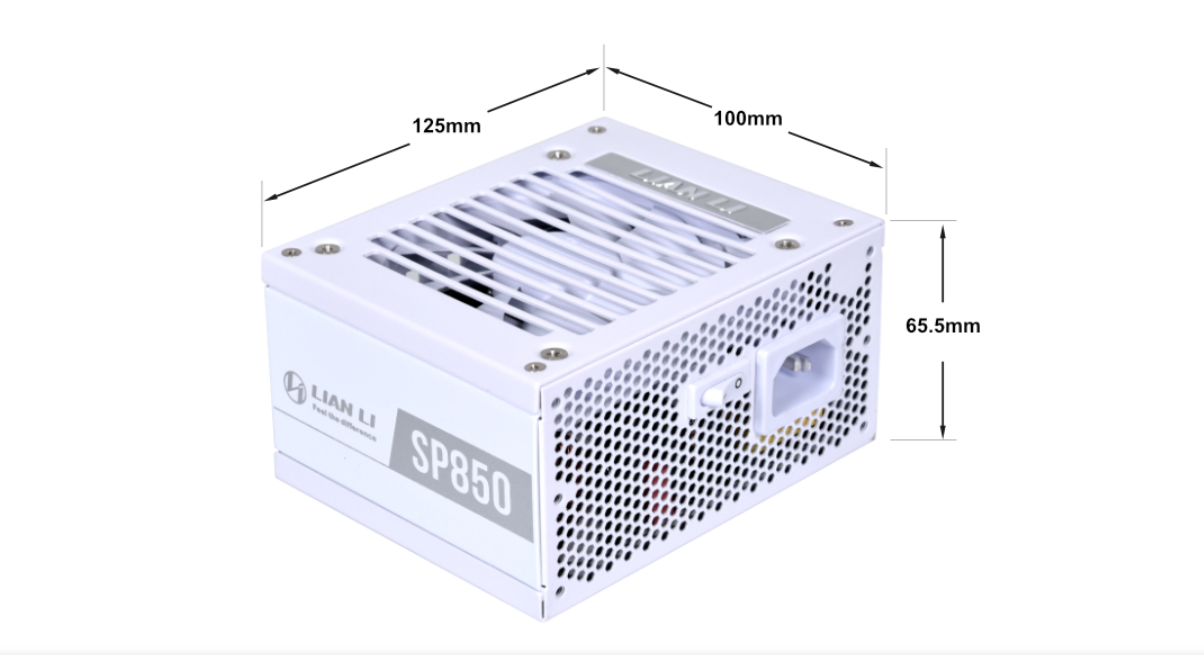 LIAN LI SP850 (850W) 80 Plus® Gold Fully Modular Performance SFX Form Factor Power Supply (PCIe 5.0 Ready)