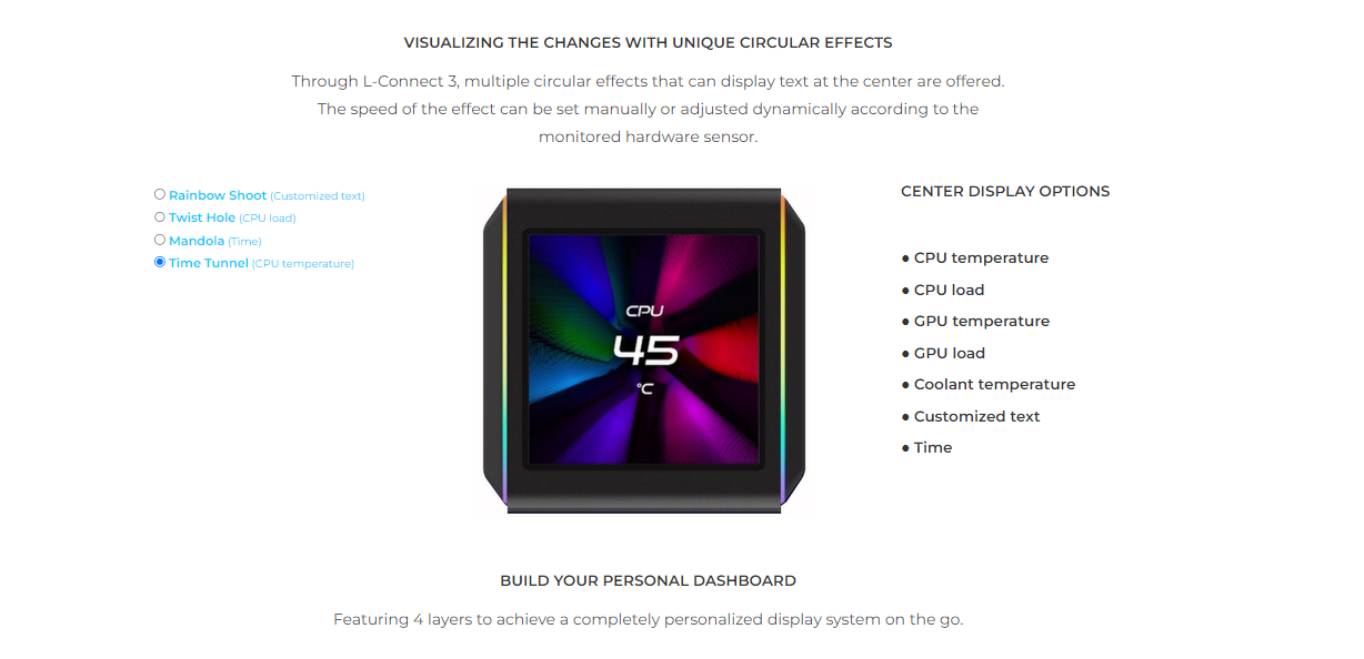 Lian Li Galahad II LCD AIO 280 CPU Liquid Cooler Black/White - 5 yrs Wty (2yrs for Fan)