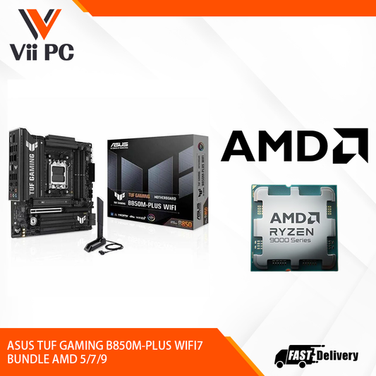 ASUS TUF GAMING B850M-PLUS WIFI7 + AMD 5/7/9 - 3Year Local Warranty Tray / Box