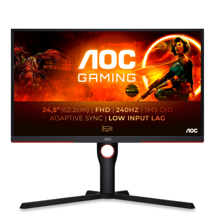 AOC 25G3Z - 24.5" FHD 240Hz IPS 0.5ms (MPRT) Gaming Monitor