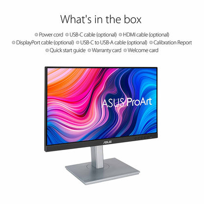 ASUS ProArt Display PA247CV Professional Monitor - 23.8" IPS, FHD (1920x1080), 100% sRGB, 100% Rec. 709, Color Accuracy ΔE<2, Calman Verified, USB-C, DisplayPort Daisy-chaining, ProArt Preset, ProArt Palette