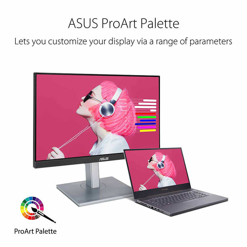ASUS ProArt Display PA247CV Professional Monitor - 23.8" IPS, FHD (1920x1080), 100% sRGB, 100% Rec. 709, Color Accuracy ΔE<2, Calman Verified, USB-C, DisplayPort Daisy-chaining, ProArt Preset, ProArt Palette
