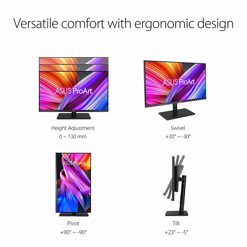 ASUS ProArt Display PA328QV Professional Monitor - 32" QHD (2560x1440), 100% sRGB, 100% Rec.709, Color Accuracy ΔE<2, Calman Verified