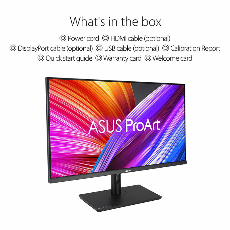 ASUS ProArt Display PA328QV Professional Monitor - 32" QHD (2560x1440), 100% sRGB, 100% Rec.709, Color Accuracy ΔE<2, Calman Verified