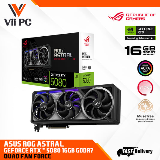 ASUS ROG Astral GeForce RTX™ 5080 16GB GDDR7 Graphics Card (Non OC)