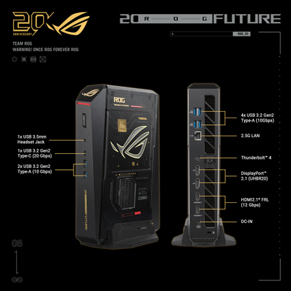 ASUS ROG NUC 16 Edition 20 (Agent Computer) Mini PC. Powered with Intel Core Ultra 9 290HX Plus and NVIDIA GeForce RTX 5090 Laptop GPU (FREE ROG Edition 20 gifts)