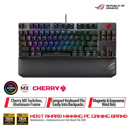 ASUS ROG Strix Scope TKL Deluxe Wired Mechanical RGB Gaming Keyboard (Cherry MX switches)